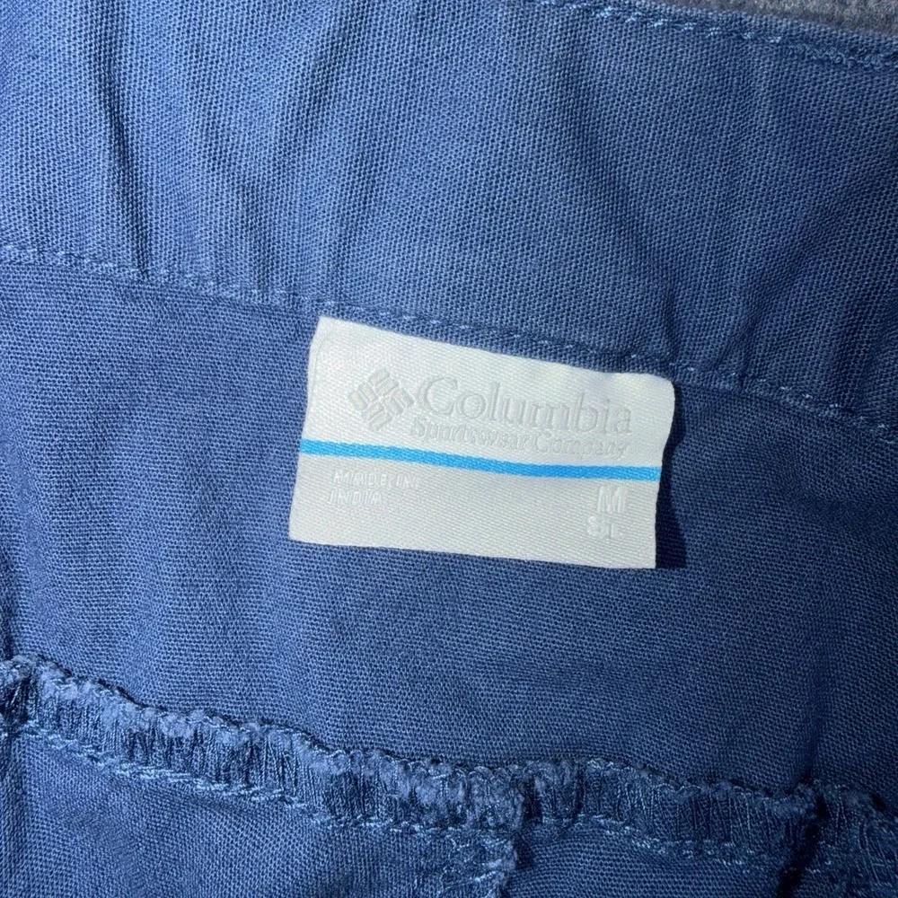 Columbia Half Moon PFG Shorts Mens Medium Blue Cargo Utility Performance